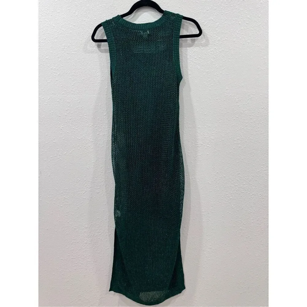 NWT! A New Day Openwork Midi Tank Dress green size xs - Picture 6 of 8